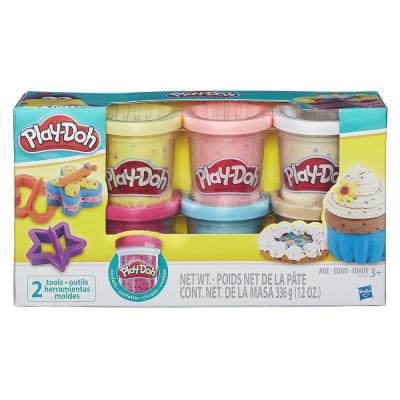 Набор для творчества Hasbro Play-Doh 6 баночек с конфетти (B3423)